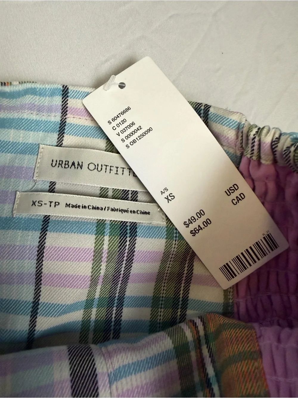 NWT Urban Outfitters Linny Smocked Hook & Eye Mini Skirt- Size XS - Picture 8 of 8